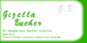 gizella bucher business card